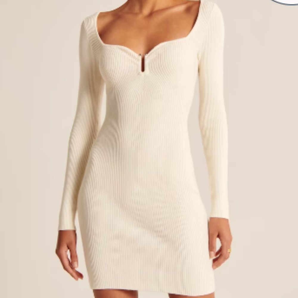 Abercrombie Long-Sleeve Hardware Mini Sweater Dress